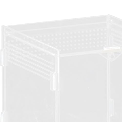 Reptile Breeding Box Terrarium Clear Animal Habitat Cage with Ventilation Holes for Geckos Frogs Hermit Crabs- 10x10x10cm - size: 10x10x10cm