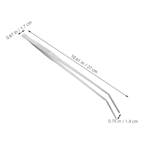 LIOOBO 2pc Reptile Feeding Tongs Stainless Steel Tweezers Long Handle for Terrarium Aquarium