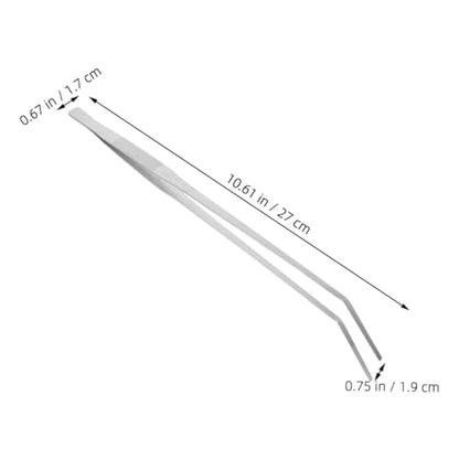 LIOOBO 2pc Reptile Feeding Tongs Stainless Steel Tweezers Long Handle for Terrarium Aquarium