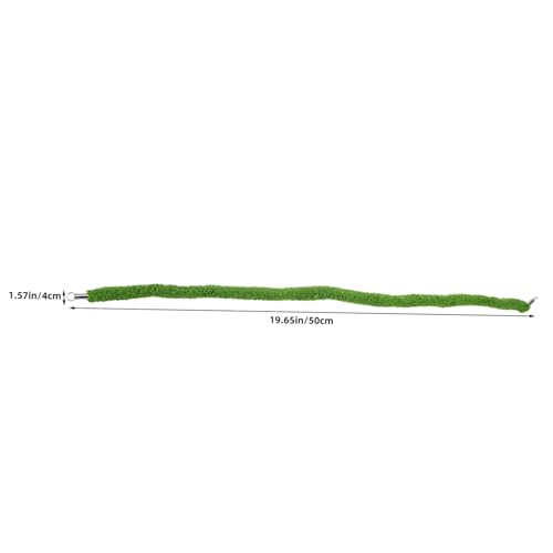 Kisangel Realistic Green Decorative Vine Rope for Terrarium with Suction Cup Hook, Plush and Plastic Material, Flexible and Stable Climbing Support for Chameleons and Jumping Spiders in Pet