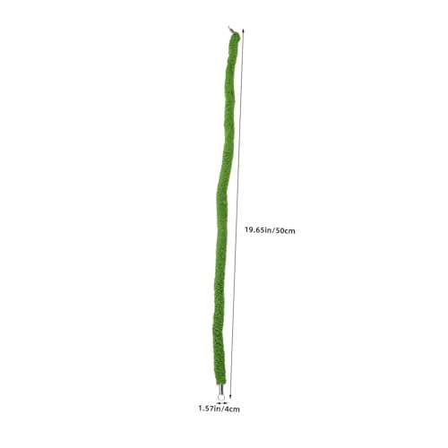 TEHAUX Flexible Bendable Climbing Rope for Reptiles and Snakes with Suction Cup Hook, Realistic Green Plush and Plastic Vine for Pet Habitat Decor and Reptile Tank Climbing Accessories