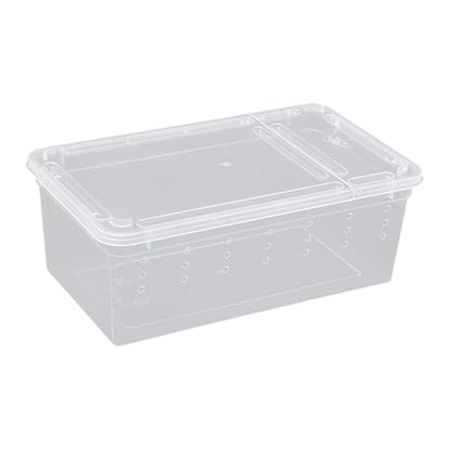 Reptile Breeding Box Clear Terrarium Habitat Portable Cage Transparent Container PP Material Ventilation Suitable for Reptile Hatching Transp, Style D - size: Style D