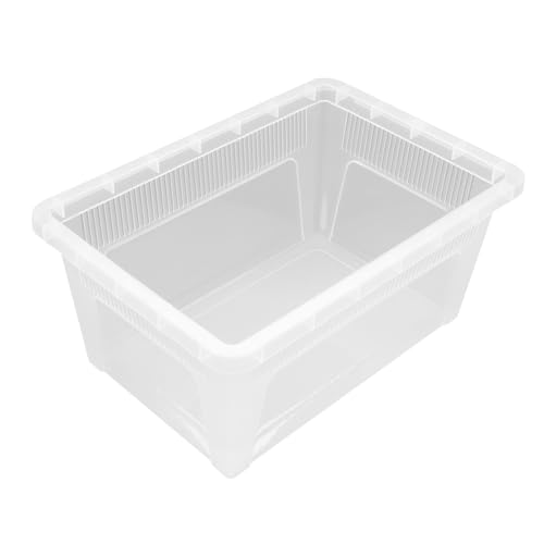 balacoo Reptile Feeding Box Transparent Breeding Container Lightweight and Enclosure for Display and Transport of Reptiles No Lid for Optimal Airflow