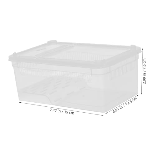HEALLILY Plastic Reptile Collection Box Climbing Pet Display Container Portable Breeding Habitat for Turtles Lizards Snakes