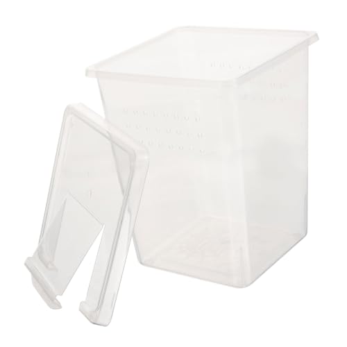 MERRYHAPY Box Clear Reptile Feeding Box Transparent Breeder Enclosure for Snails and Safe Easy to High Visibility Pet Habitat Container for Reptile Care and Observation