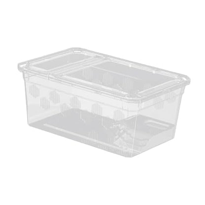 Reptile Feeding Box, Clear Terrarium, Snake Habitat Cage, Pet Breeding Box, Mini, with Terrace