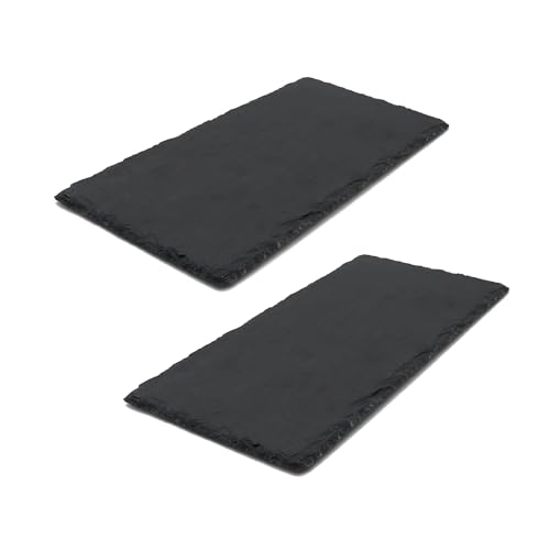 JIH Reptile Basking Platform, Natural Rock Reptile Food Bowl Tortoise Feeding Dish Habitat Decor. (30x15cm 2pcs) - size: 30x15cm 2pcs