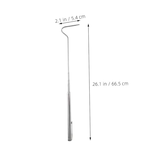 SUPVOX Retractable Snake Hook Stainless Steel Capture Tool for Handling of Serpents and Amphibians for Herpetologists and Wildlife Enthusiasts