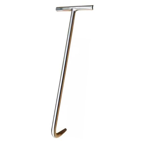 Drain Grate Cover Hook Tool, Stainless Steel Puller for Plumbers Individuals Construction Workers, Roller Shutter Door Lifting with T Easy Grip Handle (Color : 1pcs, Size : 19.7IN/50CM_8MM) - color: 1pcs, size: 19.7IN/50CM_8MM