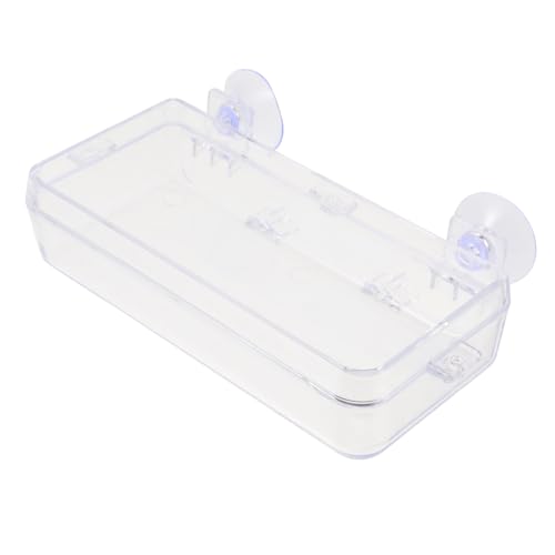 HEMOTON 1Pc Suction Cup Reptile Feeder Transparent Gecko Feeding Bowl for Water and Food Easy to Dish for Lizard and Tortoise Daily Use Water Dish
