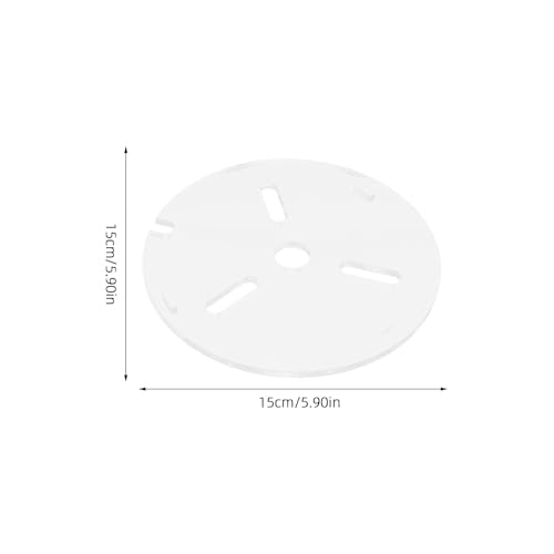 Clear Fish Tank Lid - 6 Inch Acrylic Anti Jumping Aquarium Cover with Hole - Transparent Top Hood Grid Panel Pet Supplies for Turtles Reptiles Shrimp