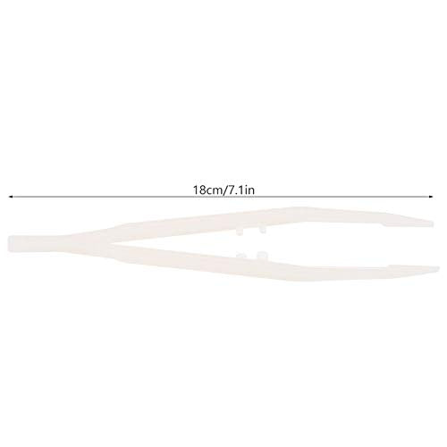 Glow in The Dark Reptile Feeding Tongs 10.6 Inch, Stainless Steel Tweezers with Rubber Tip, Long Curved & Straight Feeder Tool Kit for Bearded Dragon Snake Lizard Terrarium Accesso