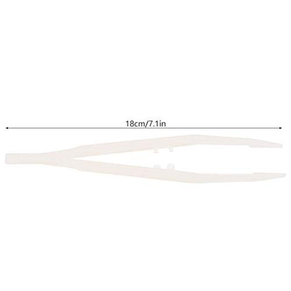 Glow in The Dark Reptile Feeding Tongs 10.6 Inch, Stainless Steel Tweezers with Rubber Tip, Long Curved & Straight Feeder Tool Kit for Bearded Dragon Snake Lizard Terrarium Accesso