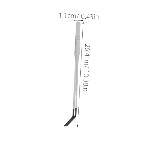 jojofuny 2pcs Curved Stainless Steel Reptile Feeding Tongs with Gentle Rubber Tips for Snake Tanks and Aquariums Durable Lightweight Easy to Use Snake Accessories