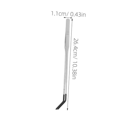 jojofuny 2pcs Curved Stainless Steel Reptile Feeding Tongs with Gentle Rubber Tips for Snake Tanks and Aquariums Durable Lightweight Easy to Use Snake Accessories