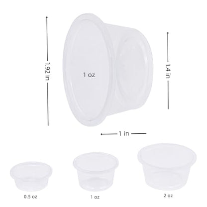 100pcs 1oz Crested Gecko Food and Water Feeding Cups, Reptile Feeder Bowls, for Lizard and Other Small Pet Ledge Accessories Supplies - color: 1oz 100