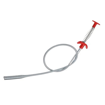 HARFINGTON Flexible Grabber Claw Pick Up Tool 0.47" Dia. 24" 4 Claws Stainless Steel Cleaning Hook Unclog Sink Sewer Hair Drain Cleaner Tools Sink Unclogger for Toilet Bathtub Sewer, Silver - size: 24 Inch