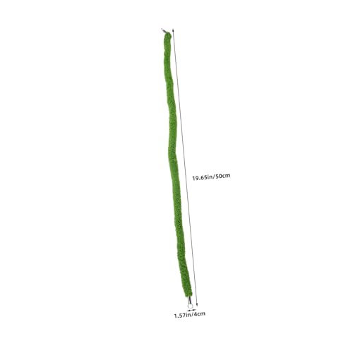ULTECHNOVO Flexible Reptile Climbing Rope with Simulated Vine Design and Suction Cup Hook, Bendable Green Plush and Plastic Rope for Chameleon and Jumping Spider Terrarium Habitat Decoration