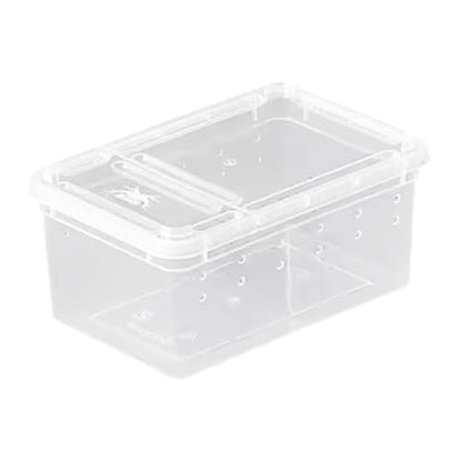 Reptile Breeding Box Clear Terrarium Habitat Portable Cage Transparent Container PP Material Ventilation Suitable for Reptile Hatching Transp, Style A - size: Style A