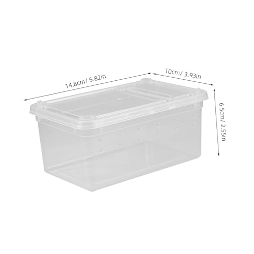 POPETPOP Acrylic Reptile Critter Keeper Snake Spider Gecko Tank Breeding Box Egg Tray