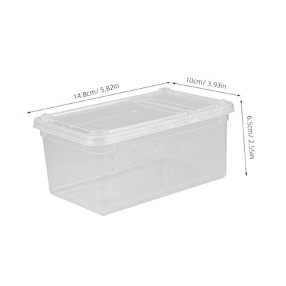 POPETPOP Acrylic Reptile Critter Keeper Snake Spider Gecko Tank Breeding Box Egg Tray