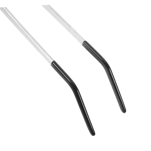 ORFOFE 2pcs Curved Aquarium Tweezers Stainless Steel Reptiles Feeder Rubber Tips Tongs For Snake Turtle Pet Lizard Feeding Supplies