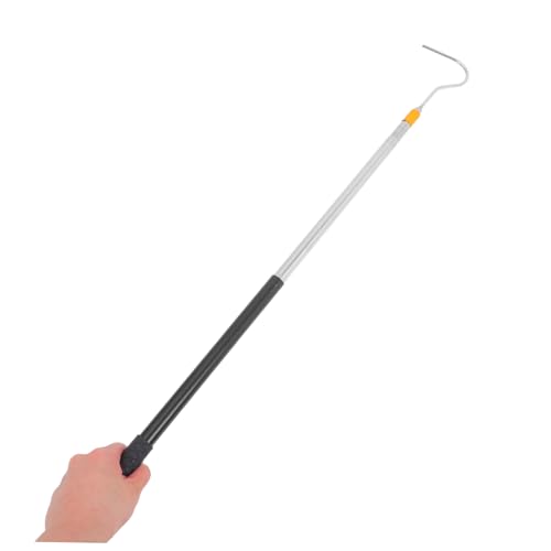 HANABASS 1.5m Telescoping Snake Hook with Adjustable Stainless Steel Snake Handling Tool for Safe and Efficient Capture of Various Portable Reptile Accessory