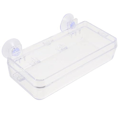 ABOOFAN Suction Cup Reptile Feeder Bowl Food Water Basin Escape-Proof Feeding Dish for Gecko Lizard Terrarium Supplies