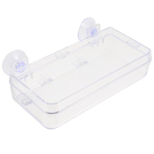 ABOOFAN Suction Cup Reptile Feeder Bowl Food Water Basin Escape-Proof Feeding Dish for Gecko Lizard Terrarium Supplies