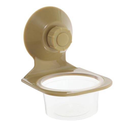 POPETPOP Reptile Feeding Cup Suction Cup Food and Water Dish for Tortoises Geckos and Lizards Easy Clean Spacious Design Tip Function for Terrarium Use