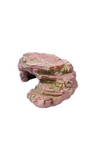 BIGWE Turtle Basking Platform for Aquarium Fish Tank,Designed for Aquatic Pets Such as Turtles, Reptiles, and Tortoises,Brown - size: Large