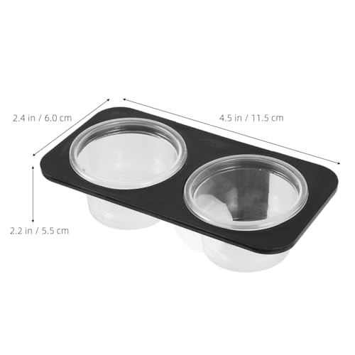 POPETPOP Reptile Feeder Bowl with Suction Cup 4.52X2.36X6.49In Water and Food Container for Lizard Turtle Gecko Chameleon Scorpion Tank Accessories