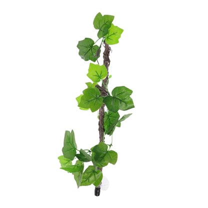 VILLCASE Artificial Jungle Vines Climbing Branch with Suction Cup, Bendable Faux Reptile Habitat Decor for Bearded Dragons, Snakes, Frogs, and Lizards Terrarium
