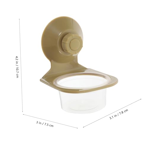 BESPORTBLE Robust Material Reptile Food Water Bowl Capacity Suction Cup Fixed for Tortoises Lizards Geckos Chameleons