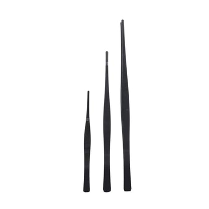 TOPINCN Reptile Feeding Long Tongs, Prevent Slip Stainless Steel Reptile Feeding Tweezers Set Easy Cleaning for Snake (Straight)