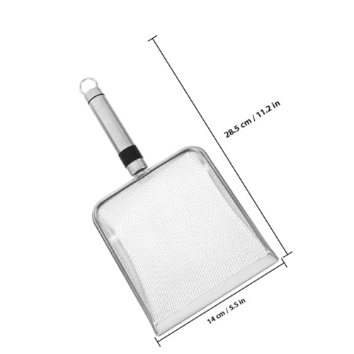 Stainless Steel Cat Litter Scoop with 2.8mm Mesh Large 28.5x14x6cm Sturdy Shovel for Clumping Litter and Pet Waste Cleaning