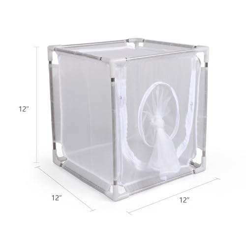 RESTCLOUD Insect Breeding Cage, Insect Rearing cage with Ultra Fine Mesh, Size 12" x 12" x 12"