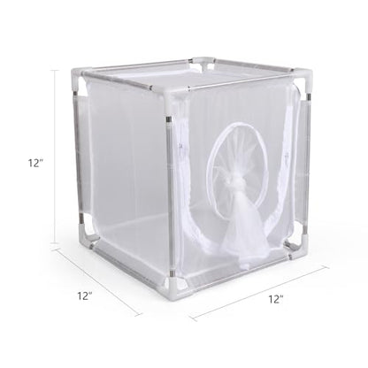 RESTCLOUD Insect Breeding Cage, Insect Rearing cage with Ultra Fine Mesh, Size 12" x 12" x 12"