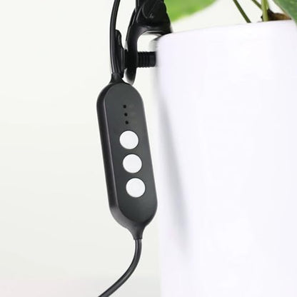 Mossify LED Grow Lights for Indoor Plants Full Spectrum – Adjustable Height (8”-28”), Dimmable Brightness, Programmable Timer, Long Lifespan – Ideal Grow Lights for Healthy Plant & Houseplants (Black) - color: Black