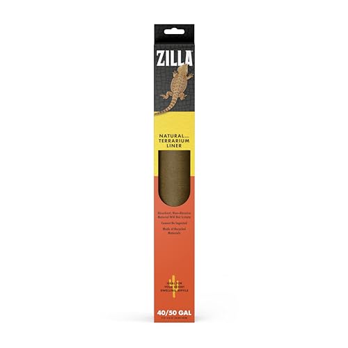 Zilla Reptile Terrarium Bedding Substrate Floor Liner, Brown, 30BR/40BR/50/65G, 17.25" x 35.25" - size: 17.25" x 35.25"