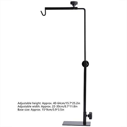 2 Pcs Reptile Lamp Stand, Adjustable Height 15.7-25.2 Inch Lamp Metal Bracket Floor Light Holder Lamp Support for Reptile Terrarium Landing Lighting for Pet Reptiles Tortoise