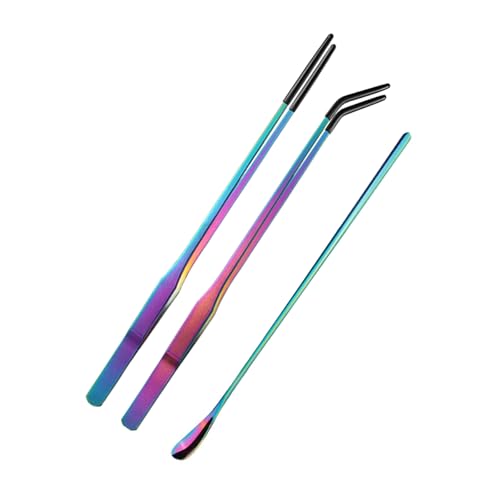 Reptiles Feeding Tongs Clamp Long Nonslip Coated Stainless Steel for Safe Pet Food Handling Pet Feeding Spoon