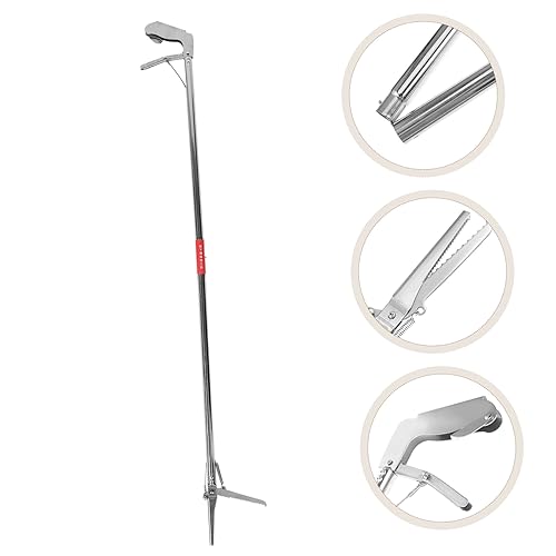Abaodam Stainless Steel Folding Snake Catcher Clip Portable Lightweight Snake Tong Tool for Reptile Grabber Clamp for Professional Snake Handling and Capture