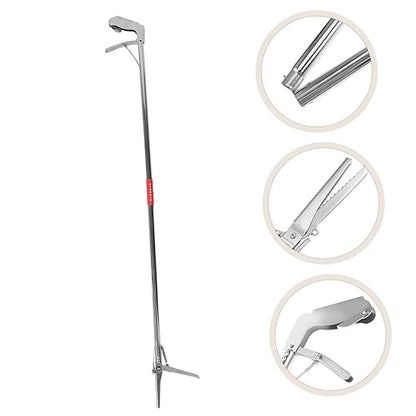 Abaodam Stainless Steel Folding Snake Catcher Clip Portable Lightweight Snake Tong Tool for Reptile Grabber Clamp for Professional Snake Handling and Capture