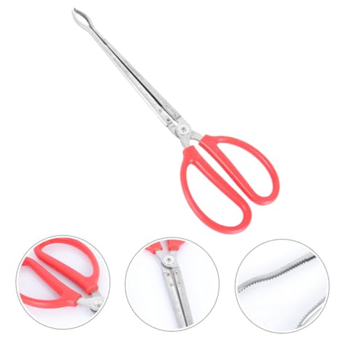 Toyvian Stainless Steel Reptile Feeding Tongs Extra Long Tweezers for Terrarium Multi-Use Snake Grabber Tool Non-Slip Grip for Safe PET Handling