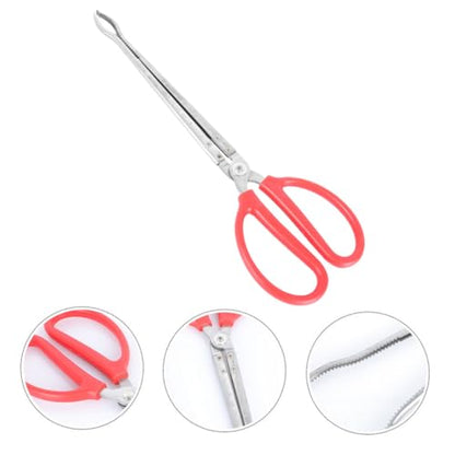Toyvian Stainless Steel Reptile Feeding Tongs Extra Long Tweezers for Terrarium Multi-Use Snake Grabber Tool Non-Slip Grip for Safe PET Handling