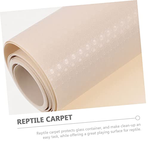 SUPVOX Reptile Cage Mat for Bearded Dragons Snakes and Lizards Eva Terrarium Bedding Nonslip Reptile Carpet for Easy Cleaning - color: Beige