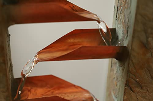 Kenroy Home Spillway Rustic Indoor Table Fountain, Slate and Copper, 19 Inch Height, 10 Inch Width, 6 Inch Depth - size: 19 " Height