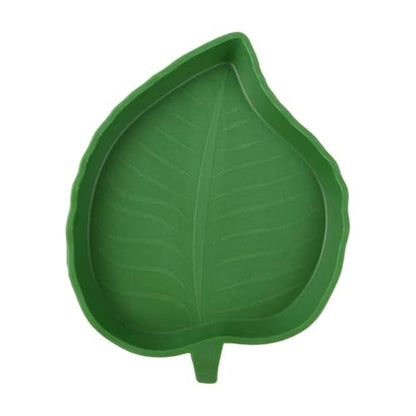 Leaf Shape Reptile Feeder Food Water Bowl for Turtle Lizards Hamsters Snakes Tortoise Gecko Small Pets Feeder Pet Supplies(Large) - size: Large