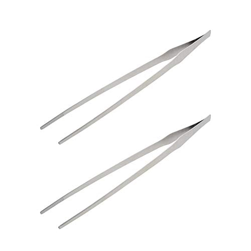 Utoolmart Aquarium Plant Tweezer, Stainless Steel Straight Tweezer, Aquarium Tweezers Extra Long 38cm, for Fish Tank Plant Aquascape Tools, Feeding Tongs, 2 Pcs - color: 2pcs, size: 38cm Straight